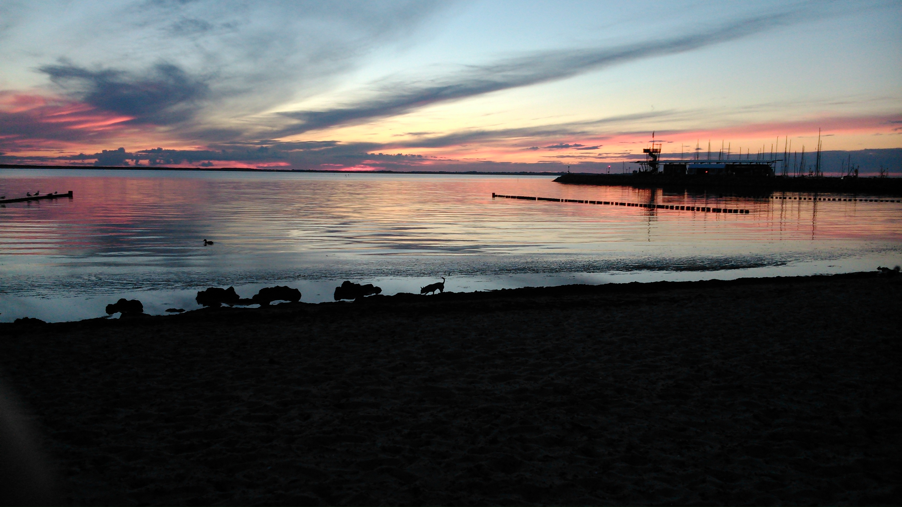 Glowe Abenddämmerung Yachthafen